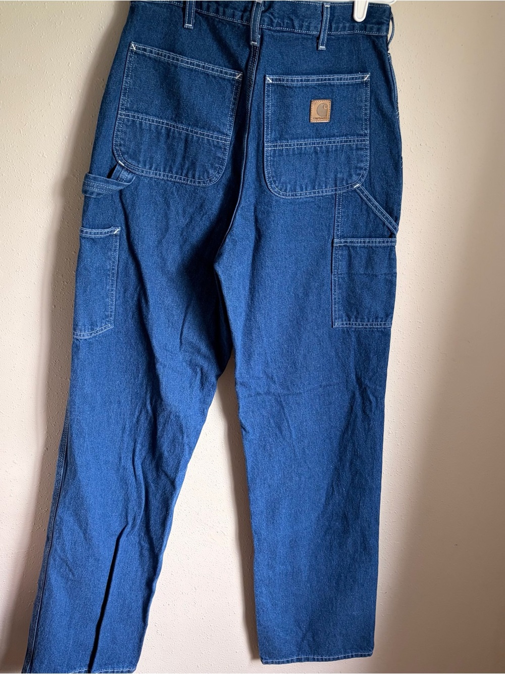 Carhartt Blue Denim Carpenter Pants with Utility Pockets